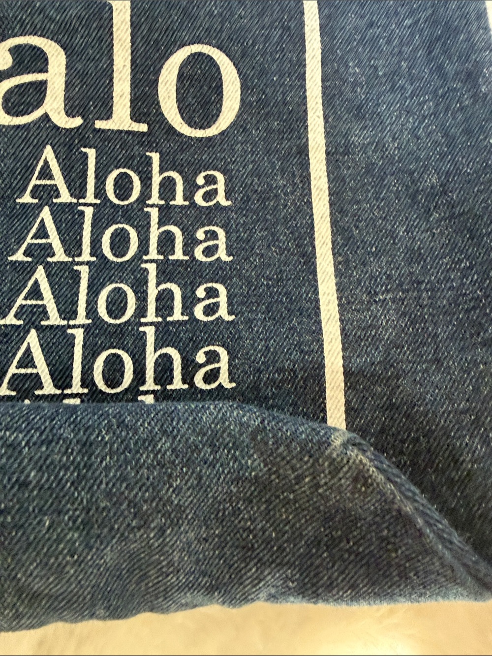 Bundle Mahalo Aloha Navy Tote with Hat - Picture 11 of 16